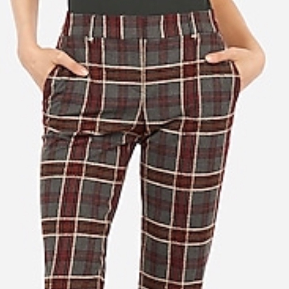 Express plaid ankle pants NWT